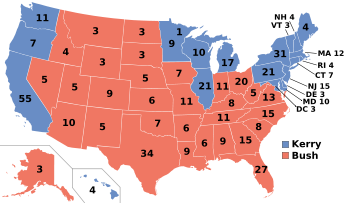 B286 K251 2004 electoral college map
