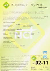 NCT Certificate