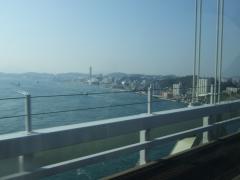 関門橋を渡り、本州に戻ります