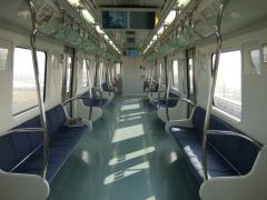 最新型に相応しい、釜山地下鉄３号線の車内