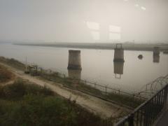 ついに臨津江を渡りました（民統線を超えています）