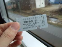 津軽鉄道の切符は、全国でも珍しい硬券です
