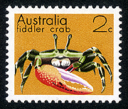 オーストラリアのカニの切手1